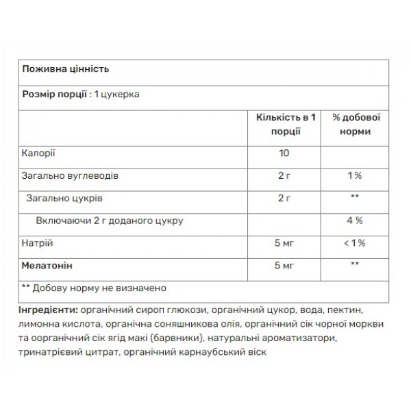 Мелатонин конфеты, Earths Creation, Melatonin 5 мг Sleep - 60 жевательных конфет