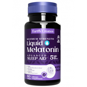 Мелатонин в софтгелях (быстрое усвоение), Earths Creation, Melatonin 5 мг - 60 гель капс