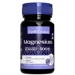 Магний (Оксид) 500 мг, Earths Creation, Magnesium 500 мг - 60 таб
