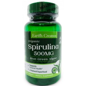 Спіруліна 500 мг, Earth's Creation, Spirulina 500 мг - 100 таб