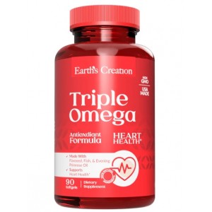 Комплекс жирных кислот с витамином Е, Earth's Creation, Triple Omega with Primrose - 90 гель капс