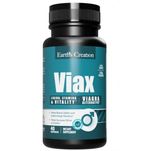 Комплекс для покращення лібідо і чоловічого здоров`я, Earths Creation, VIAX male supplement - 40 капс