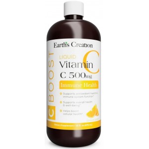 Вітамін С 500 мг в рідкій формі, Earths Creation, Liquid Vitamin C 500 мг - 473 мл