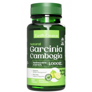 Гарциния камбоджийская экстракт + Хром, Earths Creation, Garcinia Cambogia 1000 мг - 60 капс