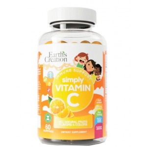 Дитячий вітамін С, Earths Creation, Kids Vitamin C - 60 жувальних цукерок