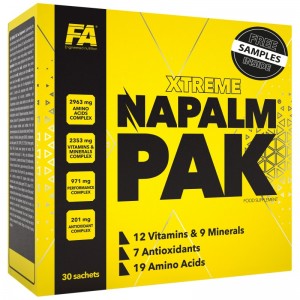 Висококонцентрований вітамінно-мінеральний комплекс з амінокислотами, Fitness Authority, Napalm Pak - 30 пакетиків
