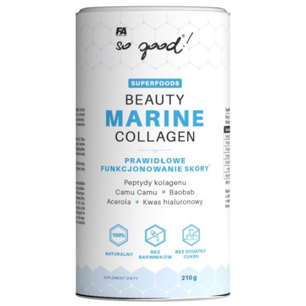 Морський колаген + Гіалуронова кислота, Fitness Authority, So good! Beauty Marine Collagen - 210 г