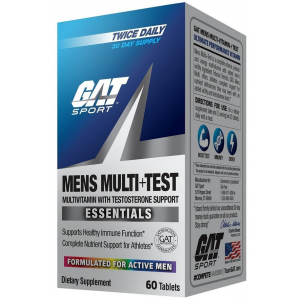 Витаминно-минеральный комплекс для мужчин, GAT, Men's Multi+Test - 60 таб