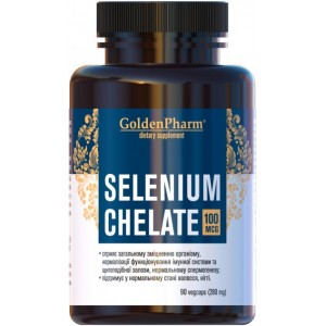 Селен хелат (минерал), Golden Pharm, Selenium 100 мкг - 90 капсул