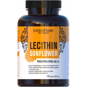 Соняшниковий Лецитин, Golden Pharm, Sunflower Lecithin 550 мг - 120 капс