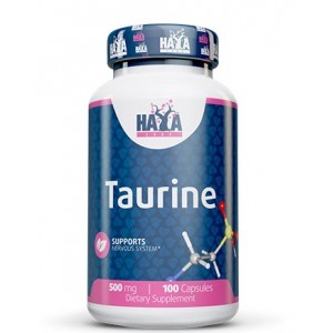 Л-Таурин амінокислота 500 мг, HAYA LABS, Taurine 500 мг - 100 капс
