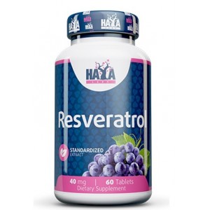 Ресвератрол 40 мг, HAYA LABS, Resveratrol 40 мг - 60 таб