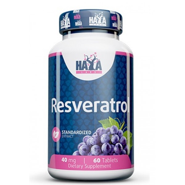 Ресвератрол 40 мг, Haya Labs, Resveratrol 40 мг - 60 таб