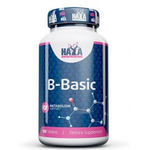 Комплекс витамин группы В, HAYA LABS, B-Basic - 100 таб