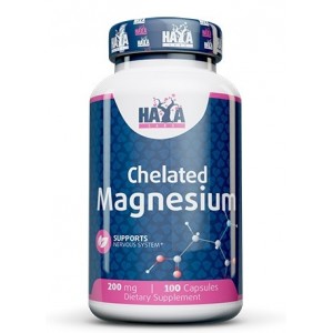 Магній Хелат, HAYA LABS, Chelated Magnesium 200 мг - 100 капс