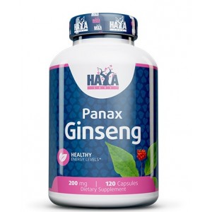 Женьшень (коріння), HAYA LABS, Panax Ginseng 200 мг - 120 капс