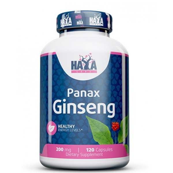 Женьшень (коріння), Haya Labs, Panax Ginseng 200 мг - 120 капс