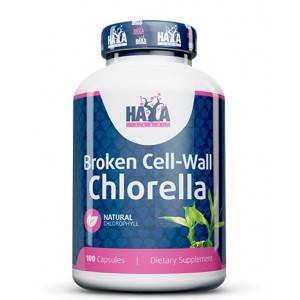 Хлорелла (водорості з вітамінами) , HAYA LABS, Broken Cell Wall Chlorella 500 мг - 100 капс