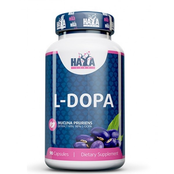 Л-Допа Мукуна екстракт (прекурсор Дофаміну), Haya Labs, L-DOPA Mucuna Pruriens Extract - 90 капс