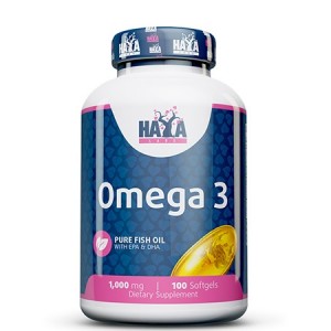 Омега-3 незамінні жирні кислоти, HAYA LABS, Omega 3 1000 мг - 100 гель капс
