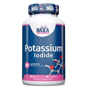 Йодид Калія, HAYA LABS, Potassium Iodide 32.5 мг - 30 таб