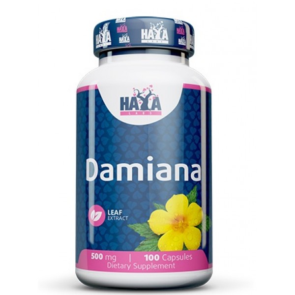 Экстракт листьев Дамианы (Тёрнера раскидистая), Haya Labs, Damiana Leaf Extract - 100 капс