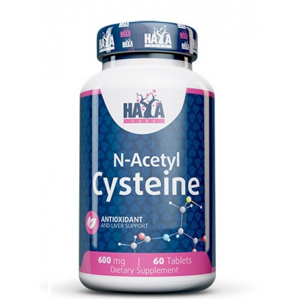 N-Ацетилцистеин 600 мг, Haya Labs, N-Acetyl L-Cysteine - 60 таб