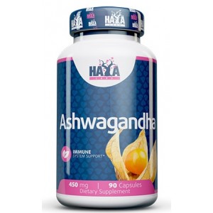 Ашвагандха (зимова вишня, індійський женьшень), HAYA LABS, Ashwagandha 450 мг - 90  капс