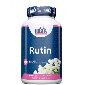 Рутин 500 мг (Витамин Р, цитрусовый флавоноид), HAYA LABS, Rutin - 50 таб