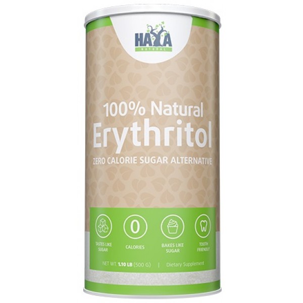 Еритритол - цукрозамінник/підсолоджувач (нульова калорійність), Haya Labs , Natural Erythritol - 500 г