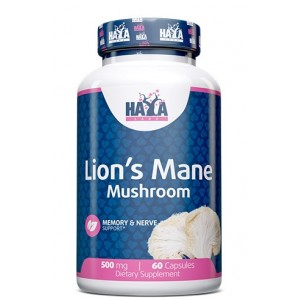 Їжовик гребінчастий (Герицій, гриб Левова грива) 500 мг, HAYA LABS, Lion's Mane Mushroom 500 мг - 60 капс