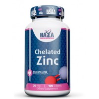 Цинк бисглицинат хелат, Haya Labs, Zinc Bisglycinate 30 мг - 100 таб