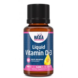 Рідкий Вітамін Д 3 400 МО, HAYA LABS, Liquid Vitamin D-3 400 МО - 10 мл