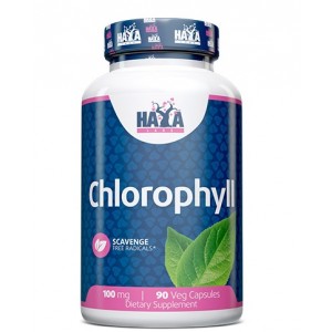 Хлорофіл в капсулах, HAYA LABS, Chlorophyll 100 мг - 90 веган капс