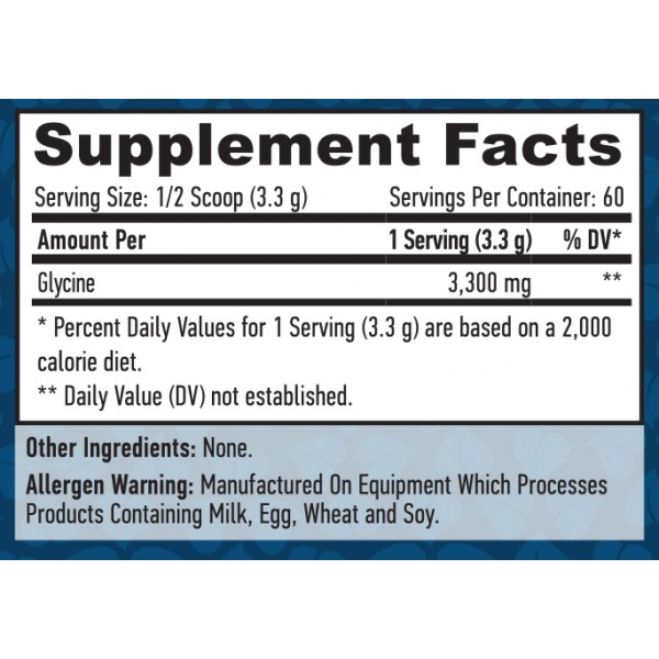 Амінокислота Л-гліцин в порошковій формі, HAYA LABS, Glycine - 200 г