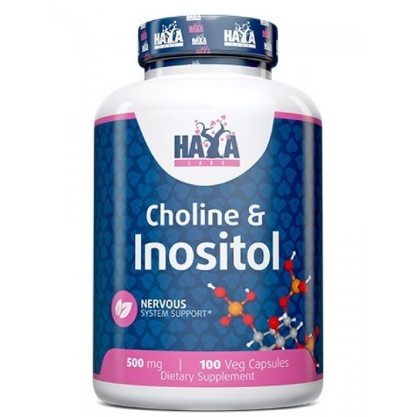Холін і  Інозітол, HAYA LABS, Choline & Inositol - 100 веган капс