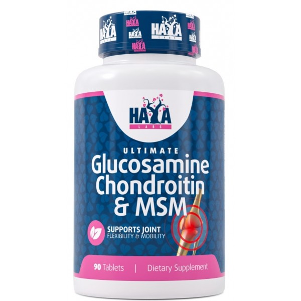 Хондропротектор (висока концентрація), Haya Labs,  Ultimate Glucosamine Chondroitin & MSM Complex - 90 таб