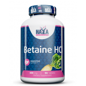 Бетаїн Гідрохлорид, HAYA LABS, Betaine HCL 650 мг - 90 таб