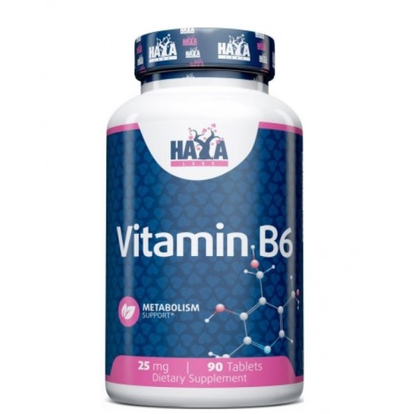 Витамин В6 25 мг, Haya Labs, Vitamin B6 25 мг - 90 таб