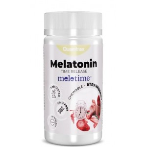 Мелатонин + В6 (формула длительного усвоения), Quamtrax, Melatonin Time Release - 90 жевательных таблеток