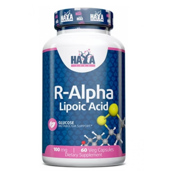 R-форма альфа-ліпоєої кислота (висока біодоступність), HAYA LABS, R-Alpha Lipoic Acid 100 мг - 60 веган капс