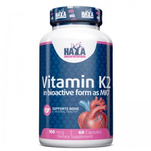 Витамин К2 (биоактивная форма MK-7), Haya Labs, Vitamin K2-Mk7 100 мкг - 60 капс