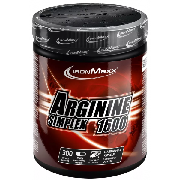 Амінокислота Л-Аргінін 1600 мг, IronMaxx, Arginin Simplex 1600 - 300 капс