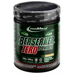 Предтрен с высоким содержанием кофеина, IronMaxx, Berserker Zero Powder - 250 г