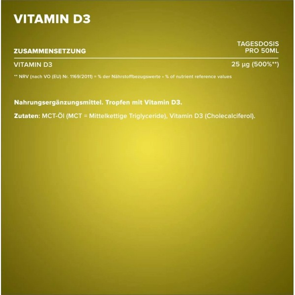 Вітамін Д3 1000 МО (рідка форма), IronMaxx, Vitamin D3 - 50 мл