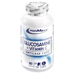 Глюкозамін з вітаміном С, IronMaxx, Glucosamine + Vitamin C - 90 таб 