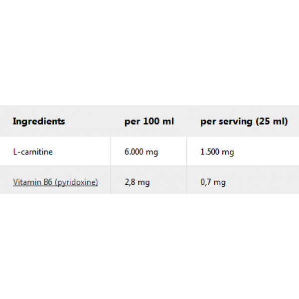 Л-карнітин в рідкій формі + Вітамін В6, IronMaxx, Carnitine Pro Liquid - 1 л