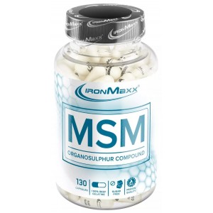 Метилсульфонілметан (МСМ, Сірка) 850 мг, IronMaxx, MSM - 130 капс