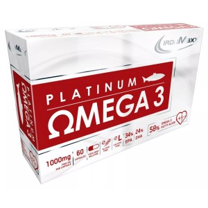 Омега-3 с підвищеною концентрацією жирних кислот, IronMaxx, Platinum Omega 3 - 60 гель капс