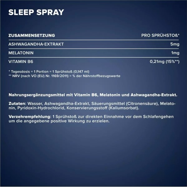 Спрей для сна с мелатонином, IronMaxx, Sleep Spray - 30 мл